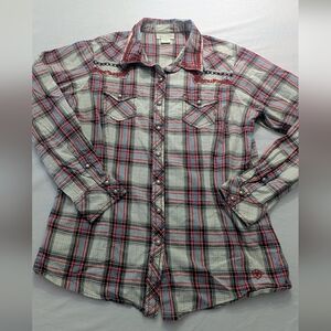 Ariat Red and Blue Plaid Shirt